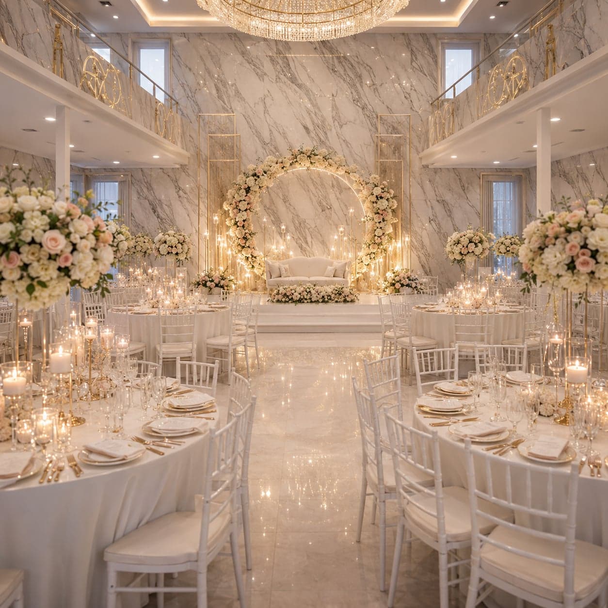 Stars Event Saal – festlich vorbereiteter Saal